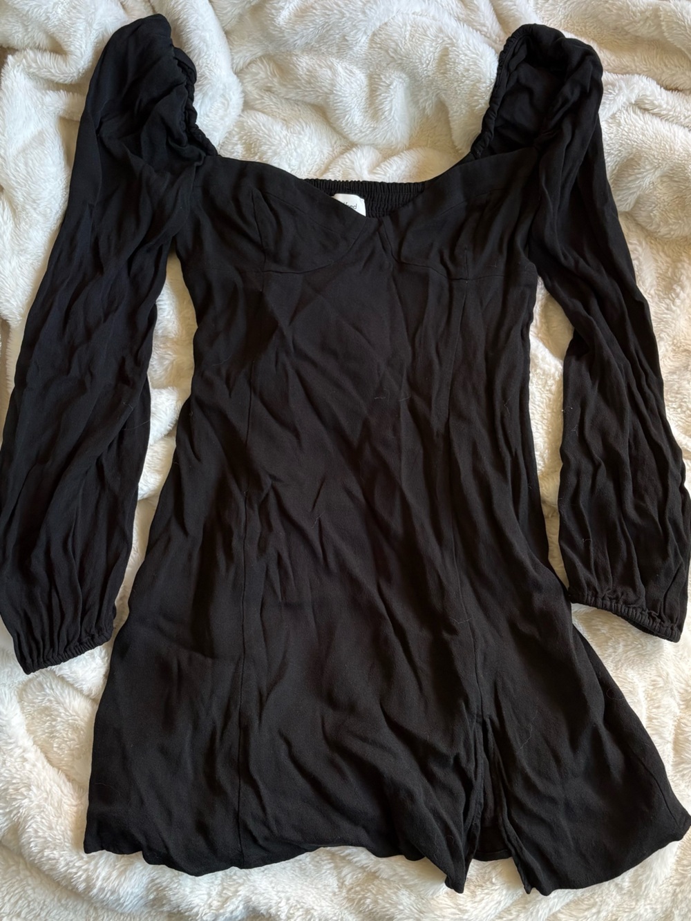 Wilfred Black Square-Neck Long-Sleeve Tunic